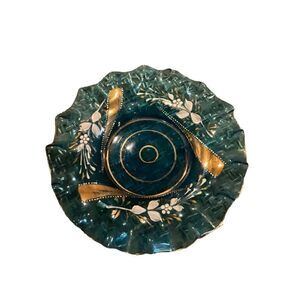 Victorian Blue Ruffled Dish 